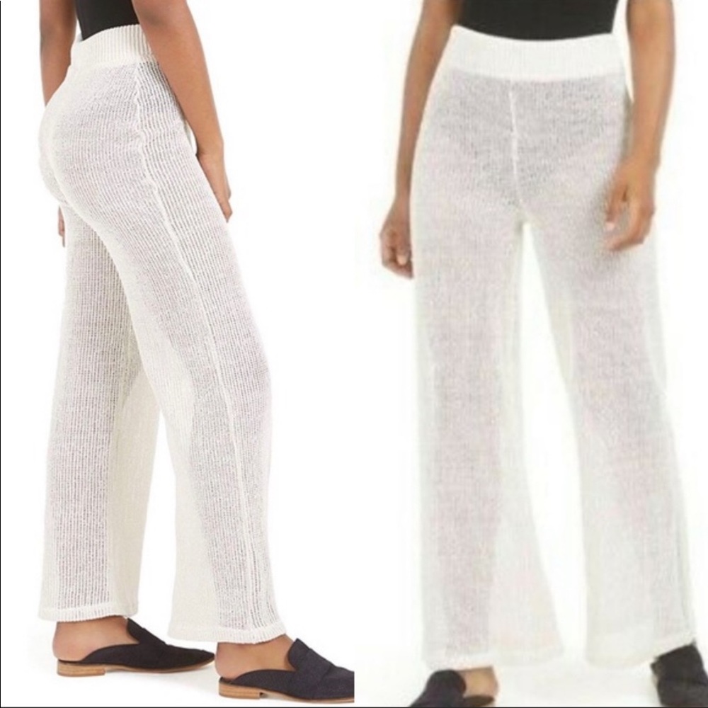 Free People Summer Nights Wide Leg knit Pants Size M